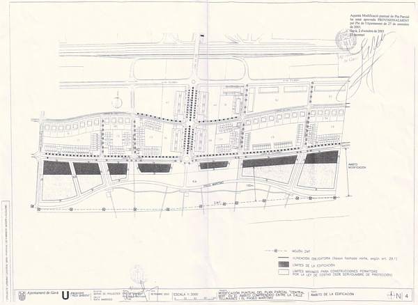 Modificacin del plan del barrio de Central Mar (Gav Mar) (Septiembre 2001)